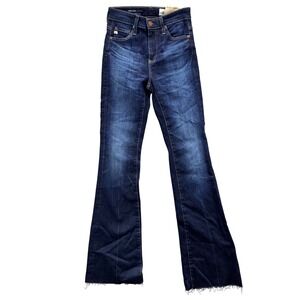 Women's Dark Blue High-Rise Flared Jeans